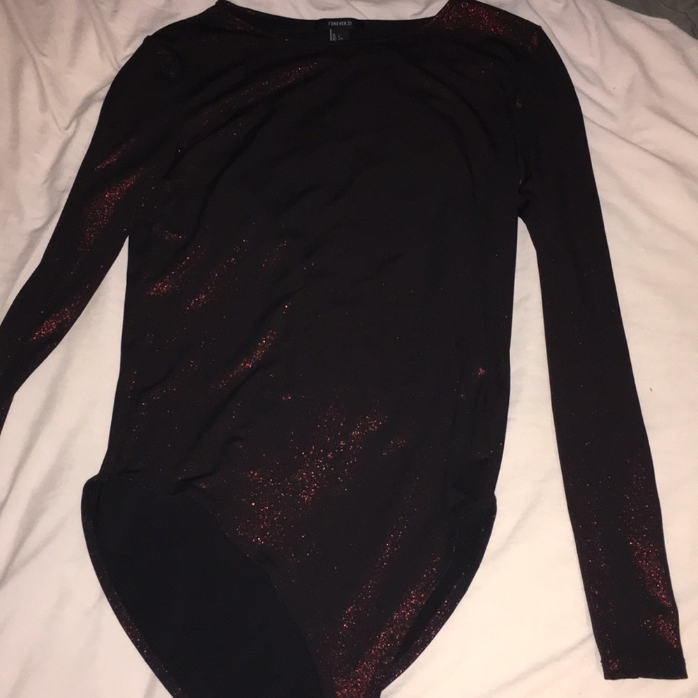 Sparkly Red Body Suit
